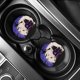 thumbnail image 1 of 2pcs Halloween Horror Haunted House Witch Pattern Car Coasters, Car Interior Accessories, Home Desktop Kitchen Coasters, 1 of 4