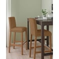 thumbnail image 2 of Vintage Rattan Bar Stool Covers Set of 2, Minimalist Abstract Wicker Texture Brown Stretch Washable Bar Chair Covers with Backs, Removable Pub Counter Height Chair Cover for Kitchen Dining Room Cafe, 2 of 7