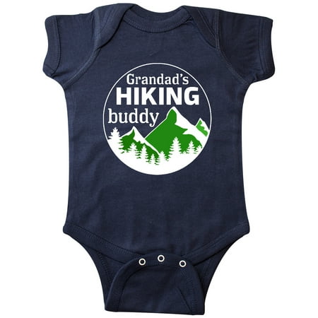 

Inktastic Grandad s Hiking Buddy with Mountains and Trees Gift Baby Boy or Baby Girl Bodysuit