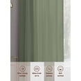 thumbnail image 6 of Green Solid Color Sheer Curtains 63 Inch Length 2 Panels Set, Aesthetics Contemporary Luxury Voile Window Treatment Rod Pocket Curtains Sheers Drapes for Bedroom/Living Room/Kitchen 52x"63"x2, 6 of 7