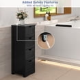 thumbnail image 6 of Gymax Bathroom Floor Cabinet Freestanding Narrow Side Storage Organizer w/ 4 Drawers, 6 of 10