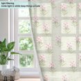 thumbnail image 4 of Yayeee Window Curtains Light Filtering 63"x42" Grommet Panel Pair Home Living Room Decor, Green Wildflowers Pattern, 4 of 7