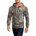 thumbnail image 3 of Havenx Camo Hoodie for Men Long Sleeve Maple Leaf Print Hoodies with Pockets Drawstring Hooded Sweatshirt Workout Outdoor Fishing Hunting Camping Fall Winter Pullover,Camel 2XL, 3 of 7