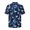 Blue Butterfly Sky, variant on Men's Short Sleeve Button Down Shirt for Beach Travel, Loose Version Ultra Soft Men's Casual Shirt, Colorful Zigzag Floral