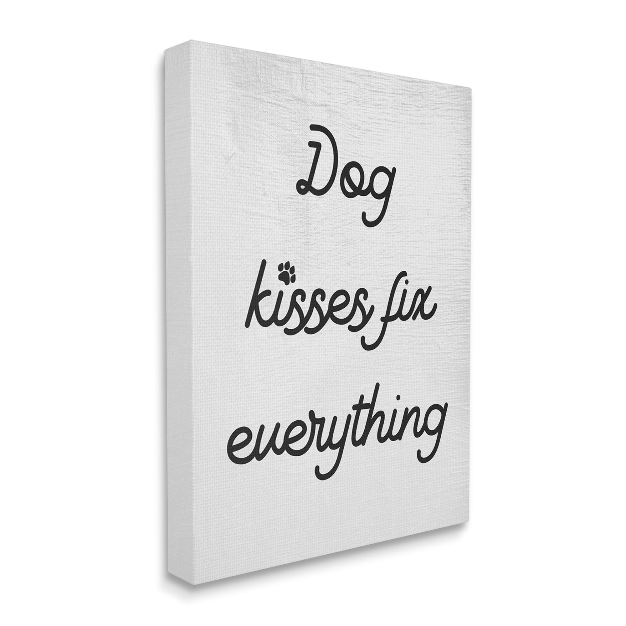 Stupell Industries Dog Kisses Fix Everything Pet Motivational Love Phrase ,36 x 48, Design by Daphne Polselli