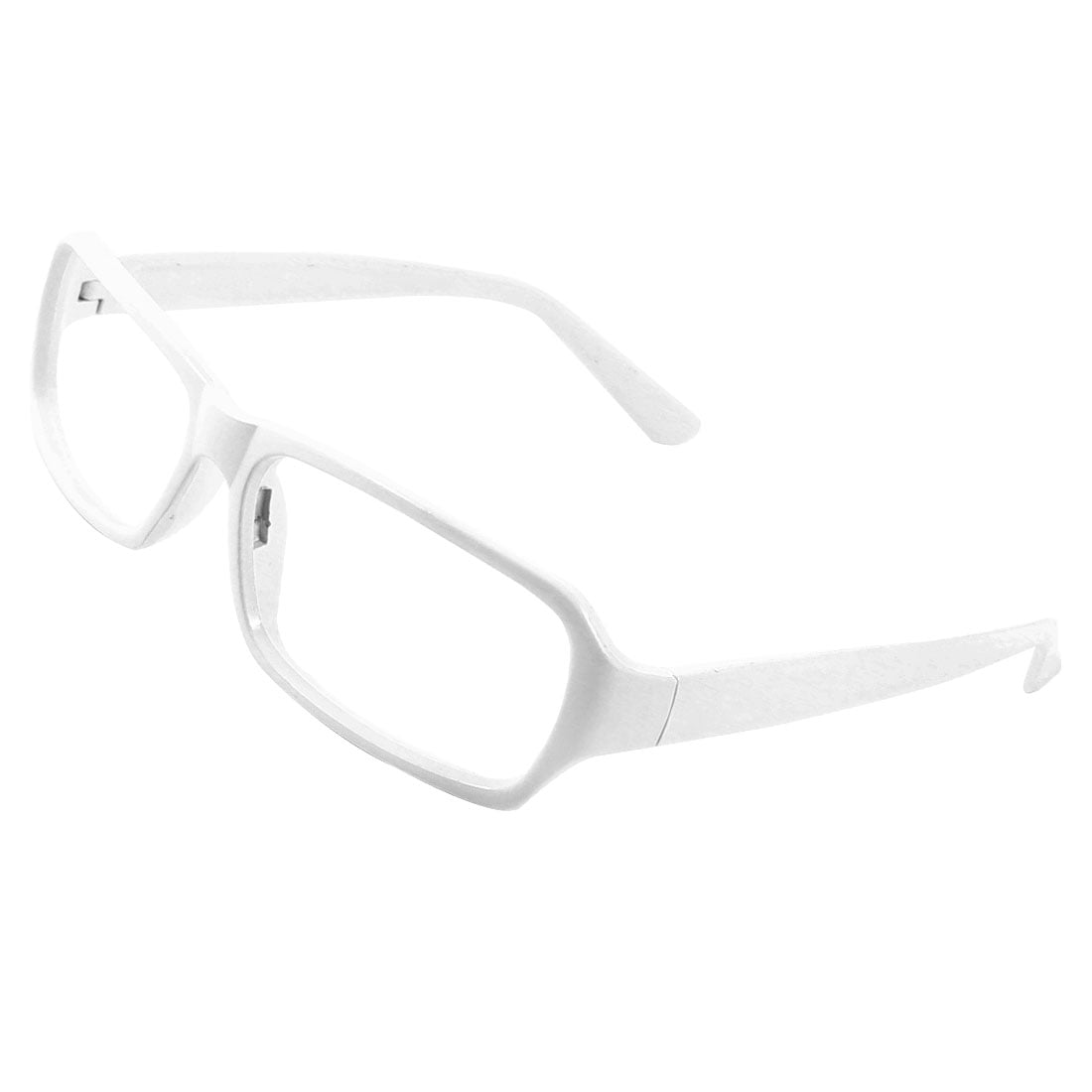 white plastic eyeglasses