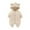 White, variant on Esaierr Newborn Baby Boys Girls Ears Hooded Bodysuit Infant Zipper Fleece Jumpsuit Long Sleeve Warm Onesies Fall Winter Cotton Clothes Outfit for 0-12 Months