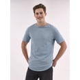 thumbnail image 3 of No Boundaries Men's & Big Men's Longline Curved Hem Elongated Tee Shirt, 2-Pack, Sizes XS-5XL, 3 of 7