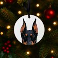 thumbnail image 5 of WIRESTER 2.75 inch Double-Sided Metal Aluminum Christmas Ornament, Festive Tree Decor for Mom, Dad & Loved One - Animal Black Rust Doberman Pinscher Dog, 5 of 6