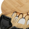 thumbnail image 4 of Suodoka Premium Bamboo Cheese Board High Hardness Hygienic Odorless Multifunctional Cheese Meat Tray Charcuterie Platter for Home Kitchen Entertaining, Round Shape, 14.17 inches / 36 cm, 4 of 9