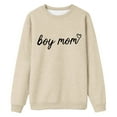 thumbnail image 2 of Boy Mom Sweatshirts for Women 2025 Long Sleeve Crewneck Drop Shoulder Boy Mama Graphic Sweatshirt Pullover Tops, 2 of 3
