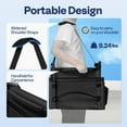 thumbnail image 4 of SPECSTAR Height Adjustable High Back Stadium Seat with Back Support and Cushion, Portable Bleacher Chair with Cup Holder and Shoulder Strap, Black, 4 of 8