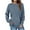 Blue, variant on IROINNID Long Sleeve T-Shirts for Women Autumn Winter Solid Round-Neck Pullover Tops,Olive Green