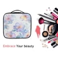 thumbnail image 6 of FORMRS Travel Makeup Bag Large Capacity Train Case Cosmetic Organizer with Adjustable Dividers, Pastel Flower Pattern, 6 of 8