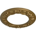 thumbnail image 3 of Ekena Millwork 12 1/4"OD x 7 1/2"ID x 7/8"P Ribbon with Bow Ceiling Medallion (Fits Canopies up to 7 1/2"), Hand-Painted Pale Gold, 3 of 6