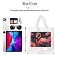 thumbnail image 3 of Cauagu Colorful Floral Flamingo Pattern Women's Plush Tote Bag,Soft Underarm Bag Ladies Fluffy Shoulder Bag Plush Handbag Women Furry Tote Bag for Autumn and Winter, 3 of 7