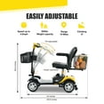 thumbnail image 6 of Metro Mobility Secure Foldable 4-Wheel Mobility Scooter with Charger & Basket, Yellow, 350 lb Limit, 6 of 8