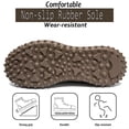 thumbnail image 4 of Men's Casual Genuine Leather Shoes Outdoor Lightweight Breathable Hand-Stitched Boots for Driving Walking Classic Shoes Black 10.5 US, 4 of 7
