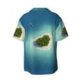 thumbnail image 2 of Disketp Men's Hawaiian Paradise Island Print Shirts Button Down Holiday Beach Shirts-XX-Large, 2 of 7