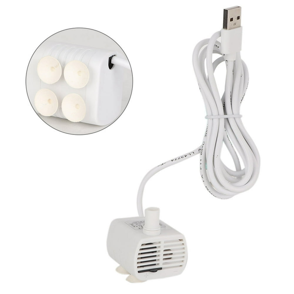 Dsseng Fish   Submersible   White  Resin Fountain Pet Water Dispenser Fish For Aquarium