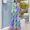 thumbnail image 4 of Tiny Conversation Hearts Pattern. Candy Background Long Dress summer dress for women 2024 Evening dresses, 4 of 5