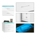 High Gloss Nightstand with RGB LED Backlight, UV Triamine Board
