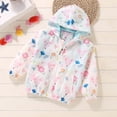 thumbnail image 5 of BLTIBY Kids Rain Jacket Windproof Long Sleeve Cute Printed Zip Up Hooded Jackets Lightweight Outdoor Raincoats with Pockets Multicolor 2 1-2 Years, 5 of 9
