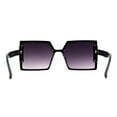 thumbnail image 2 of Womens Rimless Mod 90s Squared Butterfly Designer Sunglasses Black Smoke, 2 of 4