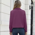 thumbnail image 3 of Women's Corduroy Jacket Button Down Cropped Shacket with Flap Chest Pockets Casual Fall Lightweight Jackets, 3 of 4