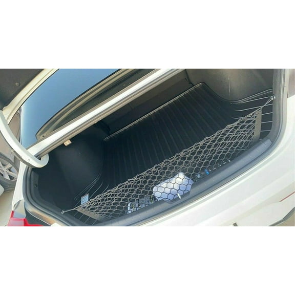 EACCESSORIES EA Rear Trunk Organizer Cargo Net for KIA K5 2021-2023 – Envelope Style Cargo Net for Sedan – Premium Mesh Car Trunk Organizer Vehicle Carrier Storage – Compatible KIA K5 2021-2023