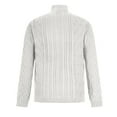 thumbnail image 2 of Men's Quarter Zip Cable Knit Sweater Long Sleeve Pullover Casual Knitwear Top, 2 of 5
