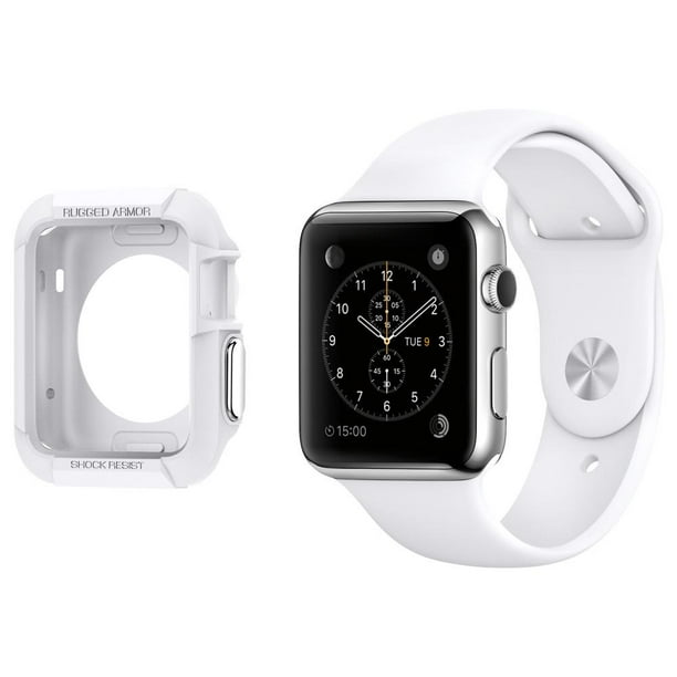 Funda protectora para Apple Watch Rugged armor serie 3 | 2 | 1 de 42 mm White Spigen Spiggen original