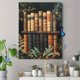 thumbnail image 4 of Qisvanset Framed Canvas Wall Art 12x16 Inch Dark Academia Vintage Book Fern Forest Art, 4 of 5