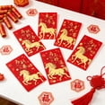 thumbnail image 7 of 6PCS 2026 Chinese New Year Red Envelopes Hong bao Lunar New Year Envelopes Chinese Lunar New Year Gifts Red Envelope Horse, 7 of 7