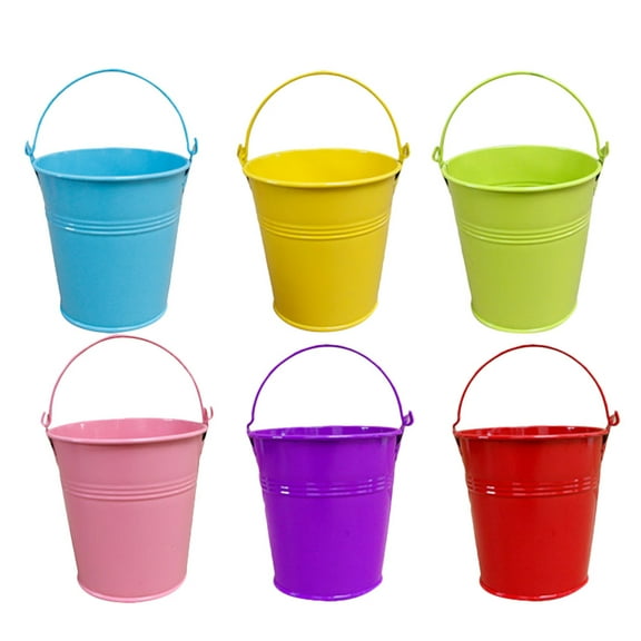 Homoyoyo Small Metal Tin Buckets Assorted Color for Home Decoration 20Pcs