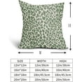 thumbnail image 4 of Sage Green Throw Pillow Covers 18X18 Inches Set of 2 Leopard Decorative Pillow Cases Animal Wildlife Pillow Cover with Zipper Home Decor for Sofa Couch Housewarming Gift Bed Couch Outdoor, 4 of 6