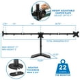 thumbnail image 6 of Mount-It! Triple Monitor Stand,  Fits 17"-27" Screens, Full Motion, Capacity 66 lbs., Freestanding, 6 of 11