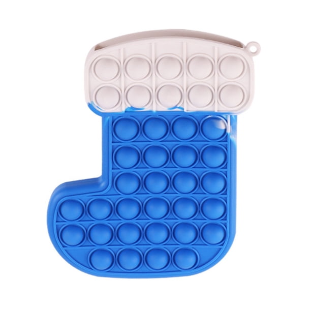 Navidad Push Bubble Sensory Toy Finger Toys Autismo Necesidades Especiales Stress Reliever Silicona Descompresión Juguete Para Niños Vogacara HA046969-03