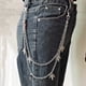 thumbnail image 5 of sweethay Estilo Punk, pantalones de estrellas de doble capa, cadena de cintura, decoración de hojas, joyería para hombres y mujeres, Jeans, ropa, Ropa, zapatos y accesorios Miscelánea sweethay AP013981-01, 5 of 6