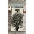 thumbnail image 3 of Ambesonne Grey Quilted Bedspread Set 2 Pcs, Fall Tree Monochrome Art, Twin Size, Beige Black, 3 of 3