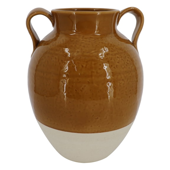 14" Brown Antique Ceramic Vase by Ashland - Spring Home Decor