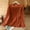 Red, variant on Zedker Hanfu Shirts for Women Linen Casual Loose Long Sleeve V Neck Chinese Traditional Tops Red Plus XXL