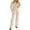 White, variant on Two Piece Set for Women Business Long Sleeve Blazer Jackets Wide Leg Pant Suits Color: Black Size: XXL