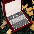 thumbnail image 4 of My Wife You Mean The World To Me - Love Knot Necklace - White/Yellow Plated - Message Card & Gift Box, 4 of 5