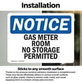 thumbnail image 3 of (2 Pack) Gas Meter Room No Storage Permitted OSHA Notice Sign 10 Inch X 7 Inch Vinyl Label Decal Sticker Weather Resistant, UV Protected for Workplace, Business, and Construction Site,, 3 of 7