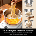thumbnail image 3 of AIZIYO DoughChief, 7.4QT Dough Maker, Dough Mixer with Ferment Function, 304 Stainless Steel Bowl, Removeable lid, Face-up Touch Panel, Electric Dough Proofing Box for Pizza & Bread, 3 of 10