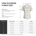 thumbnail image 4 of Uemuo Floral Printed Women's Classic V-Neck T-Shirt - Soft, Breathable, Moisture-Wicking, Perfect for Casual, Office, Travel, and Everyday Wear-Small, 4 of 5