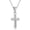 14 Diamond Cut Small Crystals-Silver, variant on Cross Necklace for Women, Stainless Steel Gold & Silver Crystal Cross Pendant, Dainty Small Charm Necklace, Trendy Gift for Her