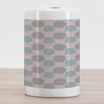 thumbnail image 2 of Floral Ceramic Toothbrush Holder, Ornamental Illustration of Multi Petal Chrysanthemum Flowers Pattern, Decorative Versatile Countertop for Bathroom, 4.5" X 2.7", Blue Grey Grey Pink Rose, 2 of 4