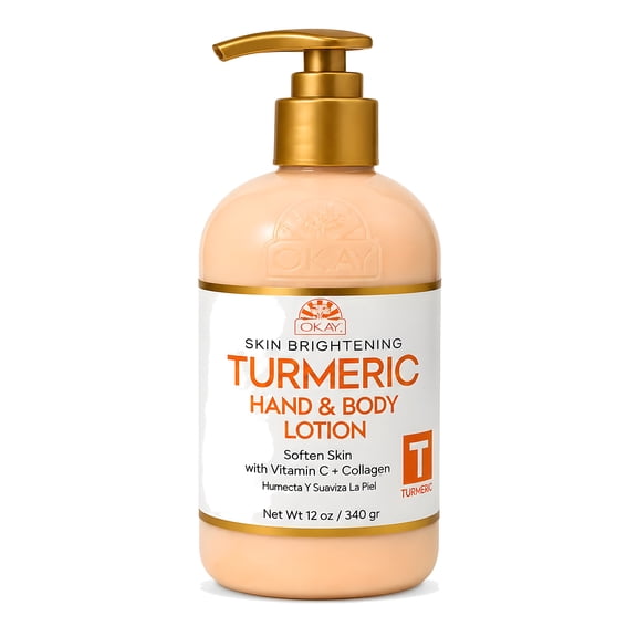 Okay Pure Naturals Skin Brightening, Hand & Body Lotion, Turmeric, 12 oz (340 g)